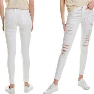 NEW FRAME Le Skinny de Jeanne Ripped Jeans White SZ 27